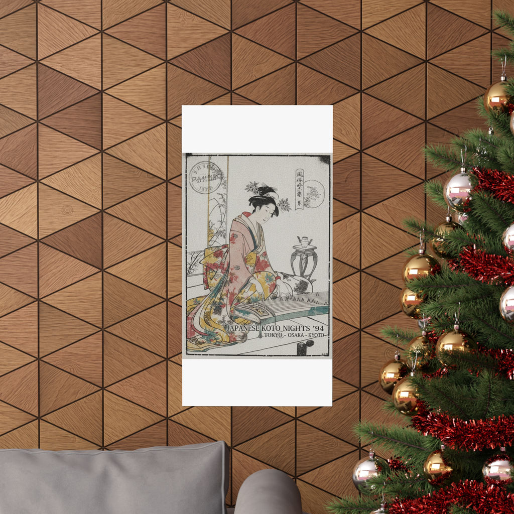 Vintage Bootleg — Young Lady Playing A Musical Instrument — Matte Poster