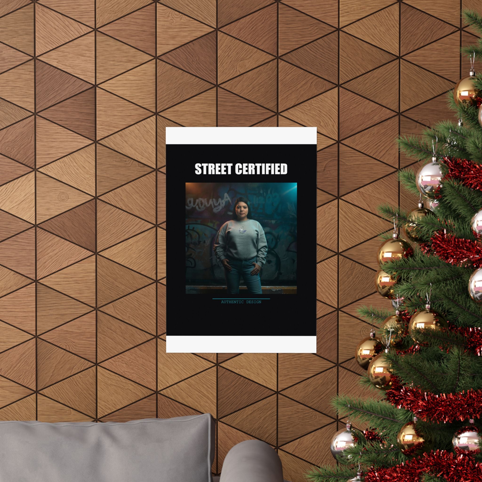 Street Certified Graffiti Wall Portrait Matte Poster