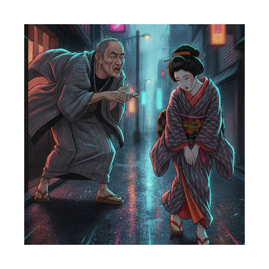 Fast Furious — "A Scolding" (Ochiyo), Illustration From Bugei Kurabu (Literary Club) — Matte Poster