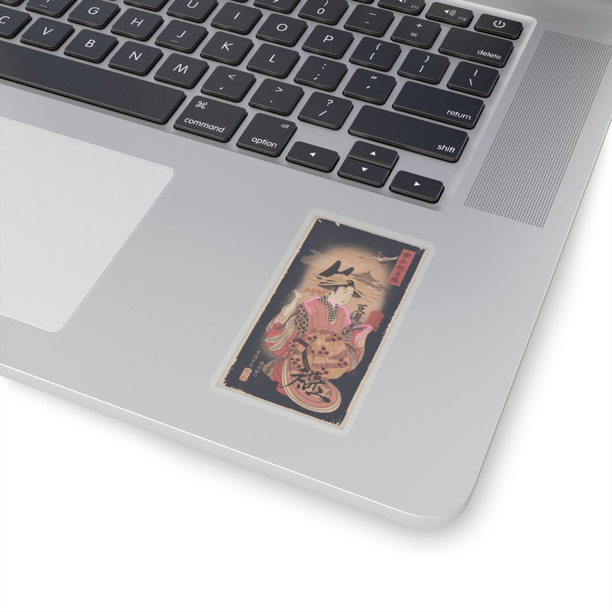 Japanese Street — Courtesan With Branch Of Seri — Kiss-Cut Sticker