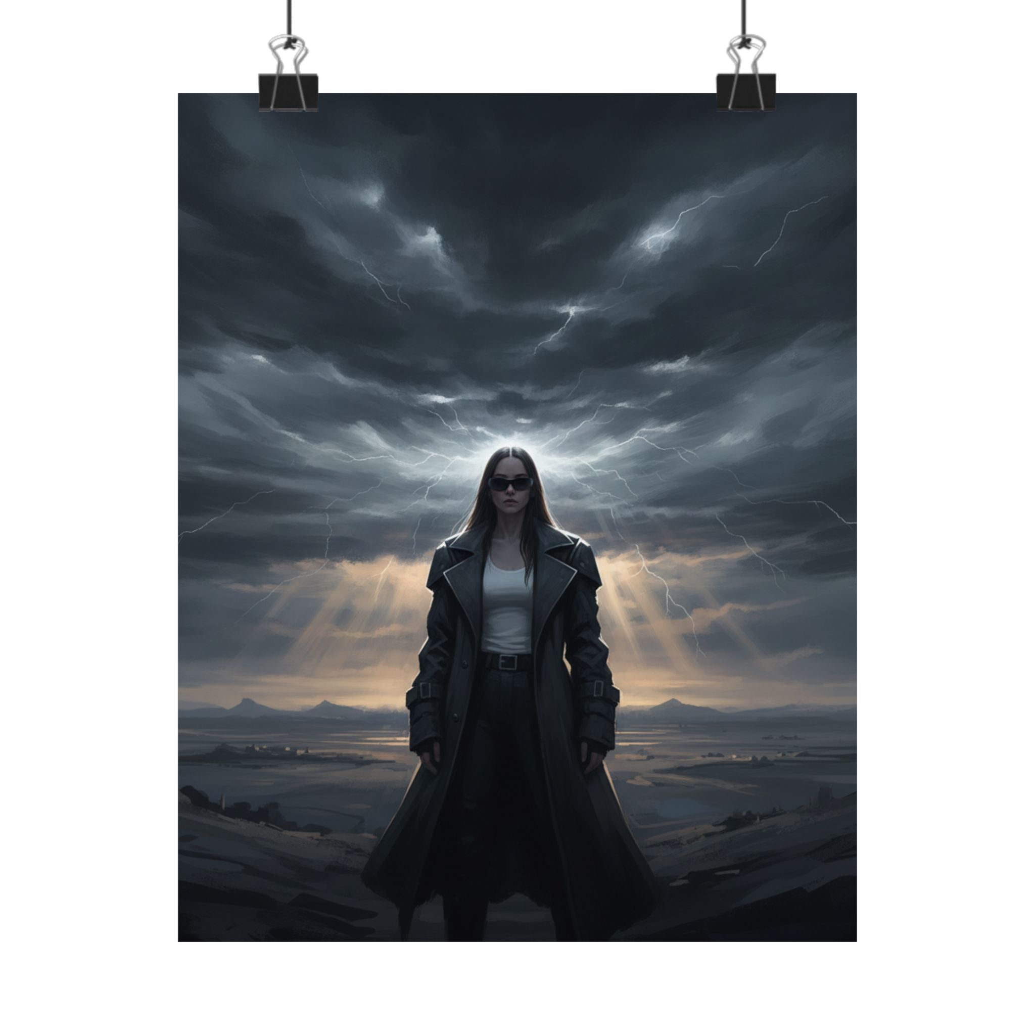 Dramatic Storm — Person — Matte Poster