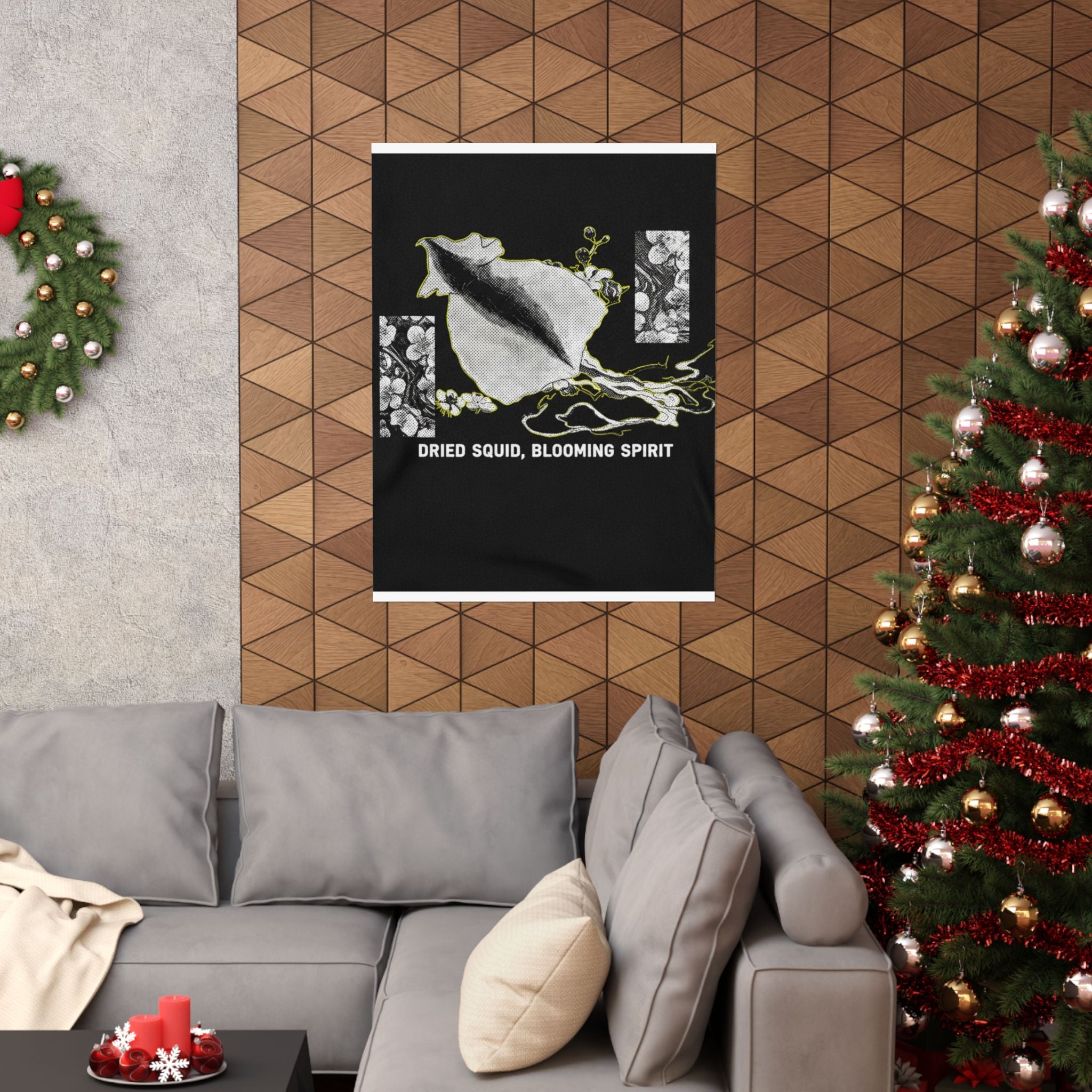 Streetwear Collage — Dried Cuttle-Fish And Plum Blossoms — Matte Poster