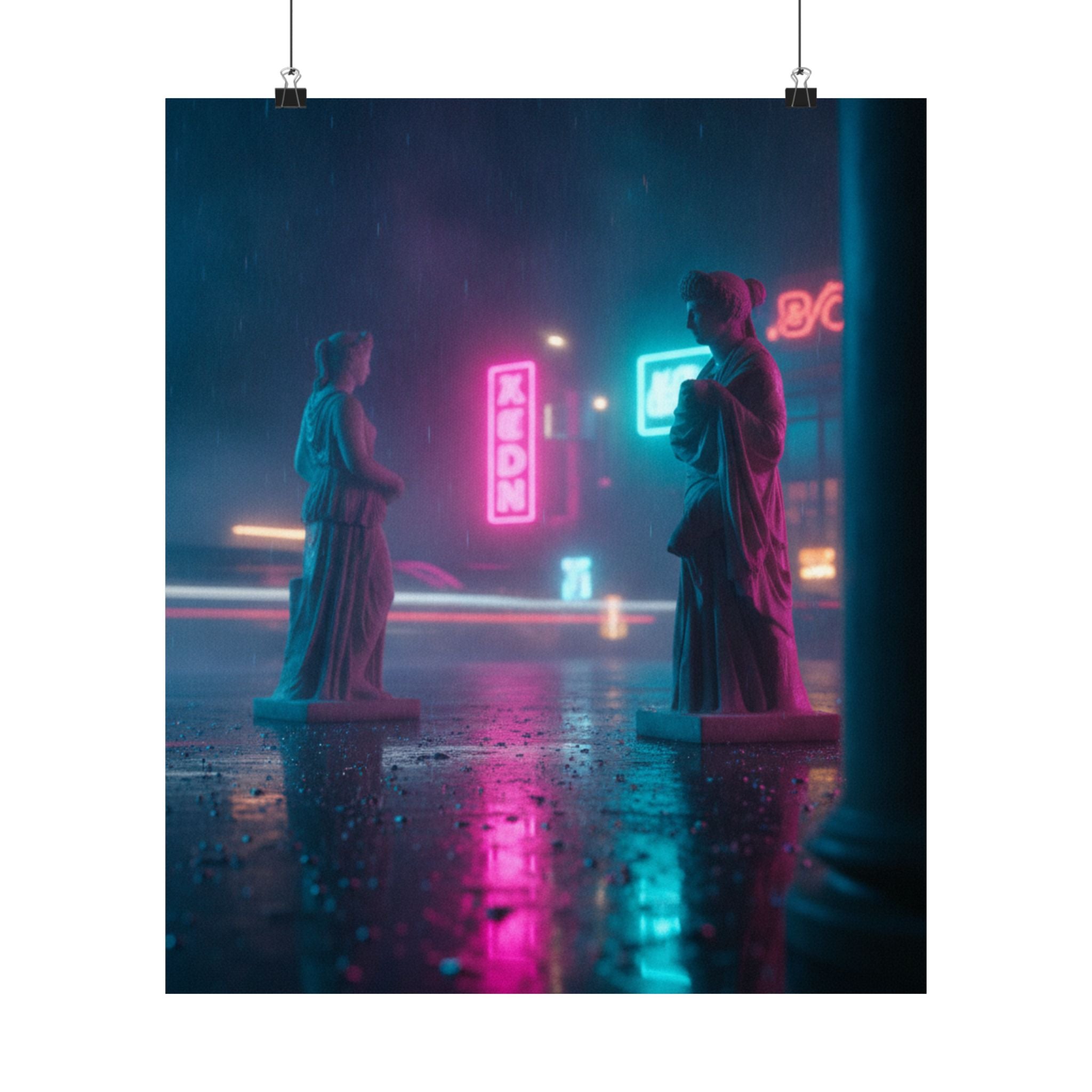 Neon Noir — Person — Matte Poster