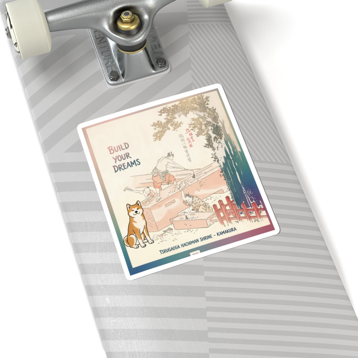 Affirmation — History Of Kamakura: Building Tsurugaoka Hachiman Shrine — Kiss-Cut Sticker