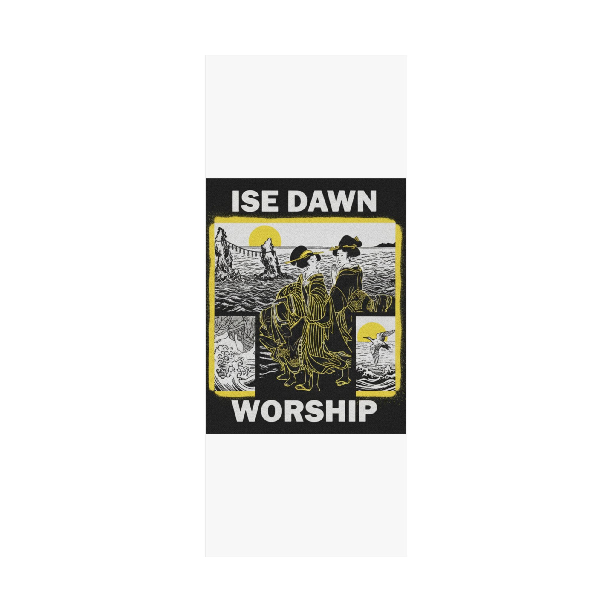 Streetwear Collage — Women Worshipping The Rising Sun Between The Twin Rocks At Ise — Matte Poster