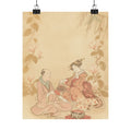Southern Sunset — Woman Entertaining Her Guest With New Year Wine — Matte Poster