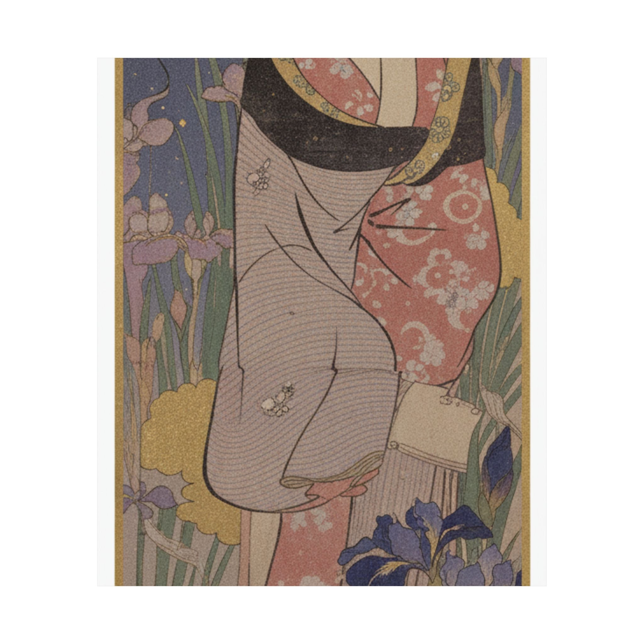 Celestial — Young Lady And Iris Garden — Matte Poster