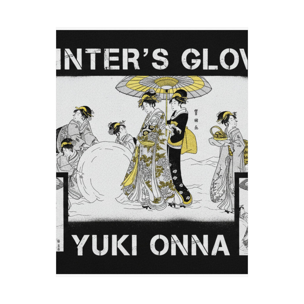 Streetwear Collage — Courtesans And Attendants Making A Giant Snowball — Matte Poster