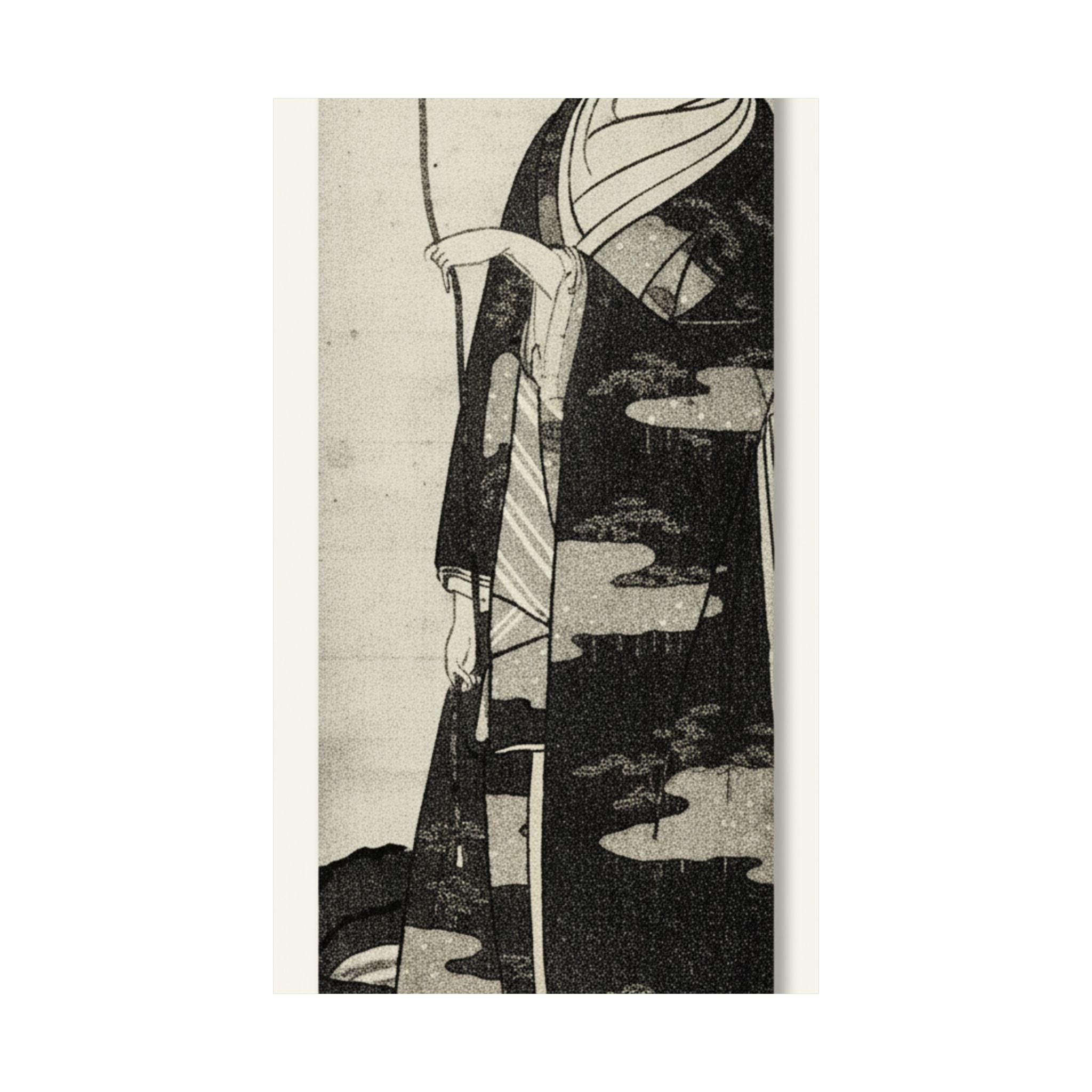 Ecommerce Main — A Woman Playing With A Monkey Which Has Climbed A Tree — Matte Poster
