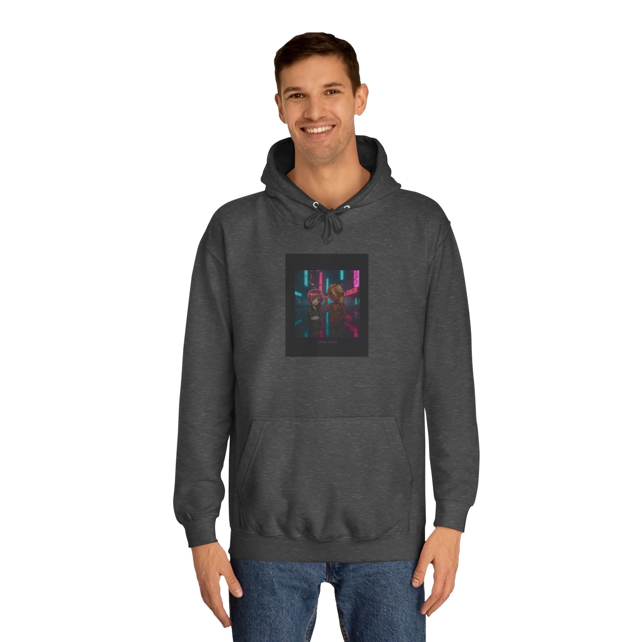 Neon Rain Anime Cyberpunk Street Pullover Hoodie