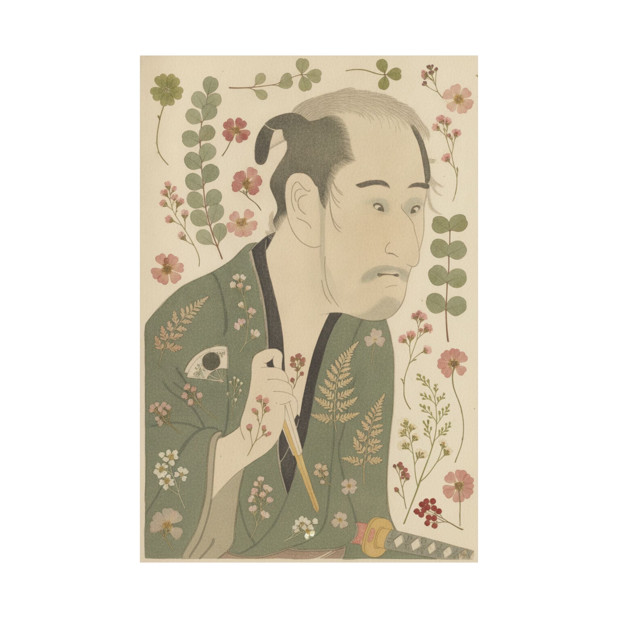 Botanical — The Actor Onoye Matsusuke As A Ronin — Matte Poster
