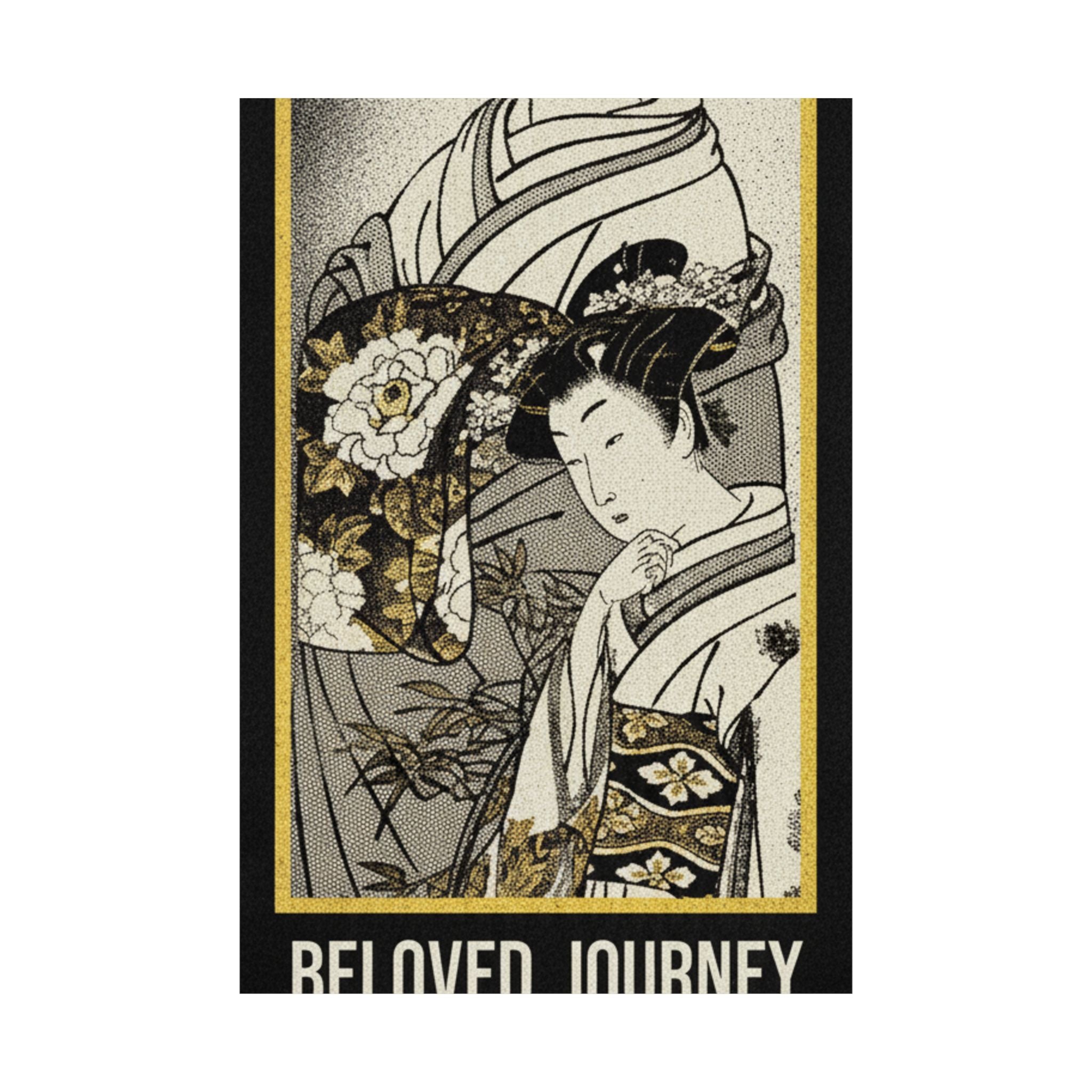 Streetwear Collage — Oiran And Attendant Out For A Stroll — Matte Poster