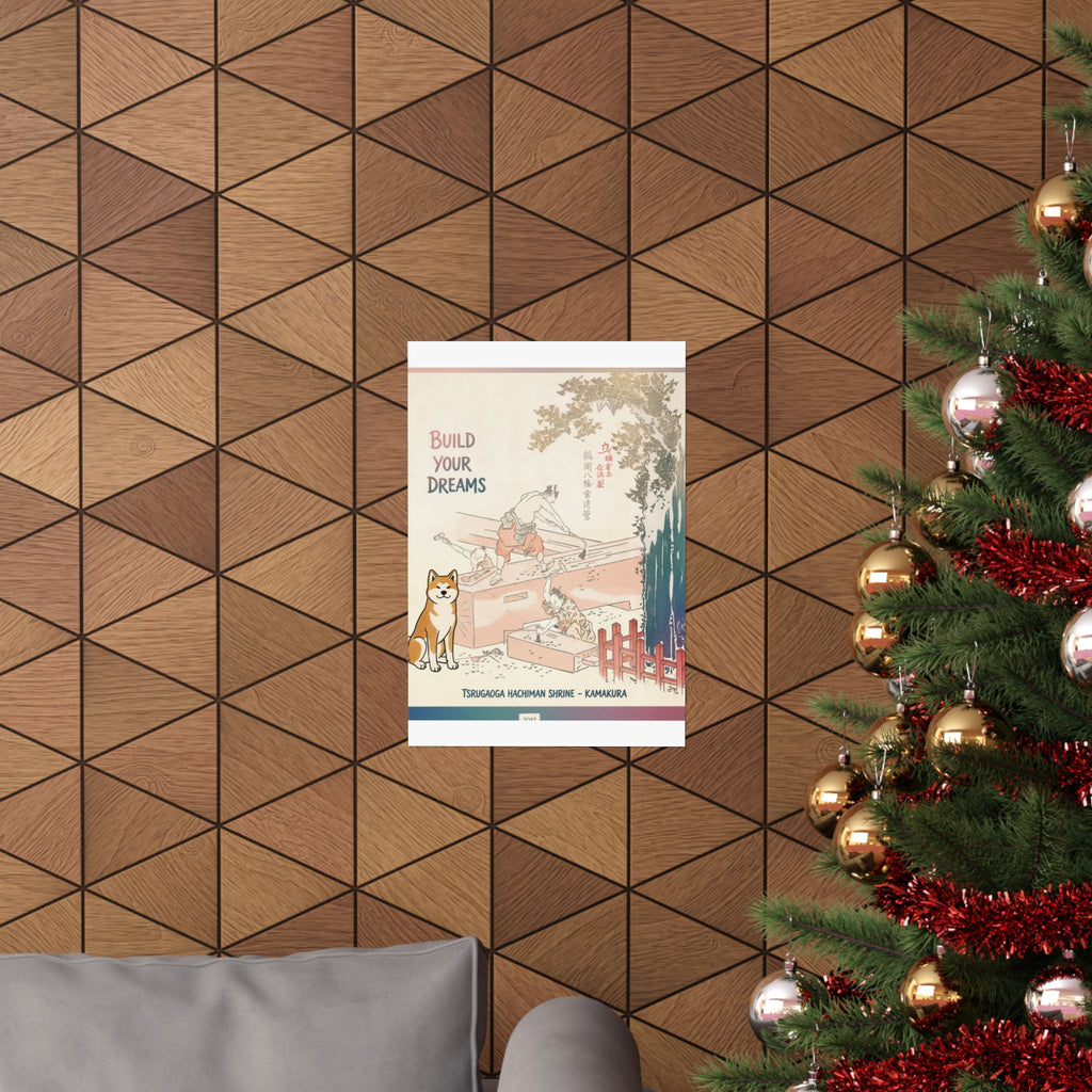 Affirmation — History Of Kamakura: Building Tsurugaoka Hachiman Shrine — Matte Poster