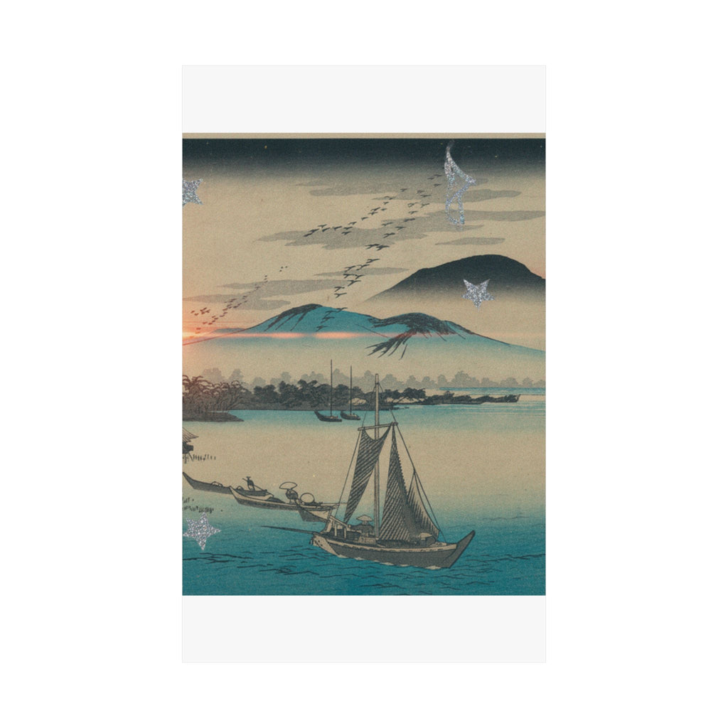 Cinematic — Geese Flying Down To Katada — Matte Poster