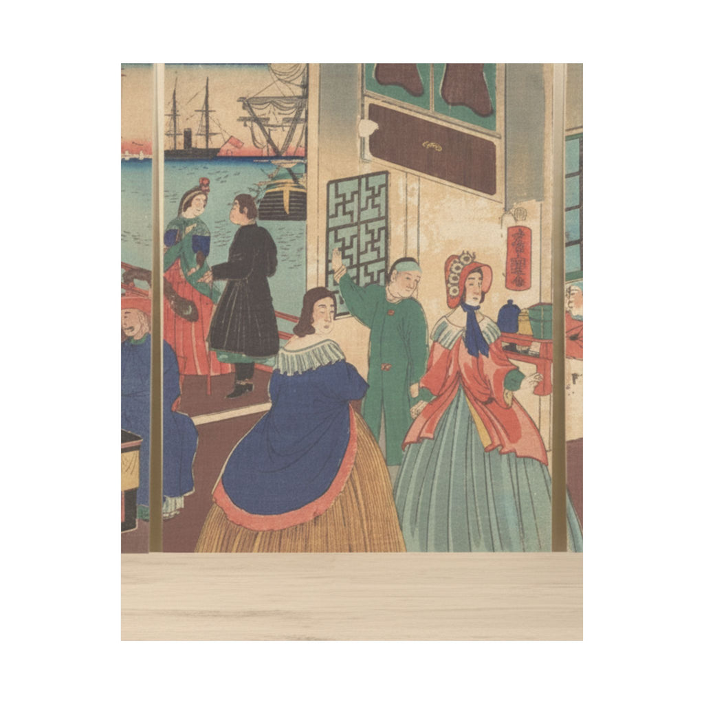 Product Marketing — People Of The Five Nations Drinking And Eating (Gokakoku Jinbutsu Dontaku No Zu) — Matte Poster
