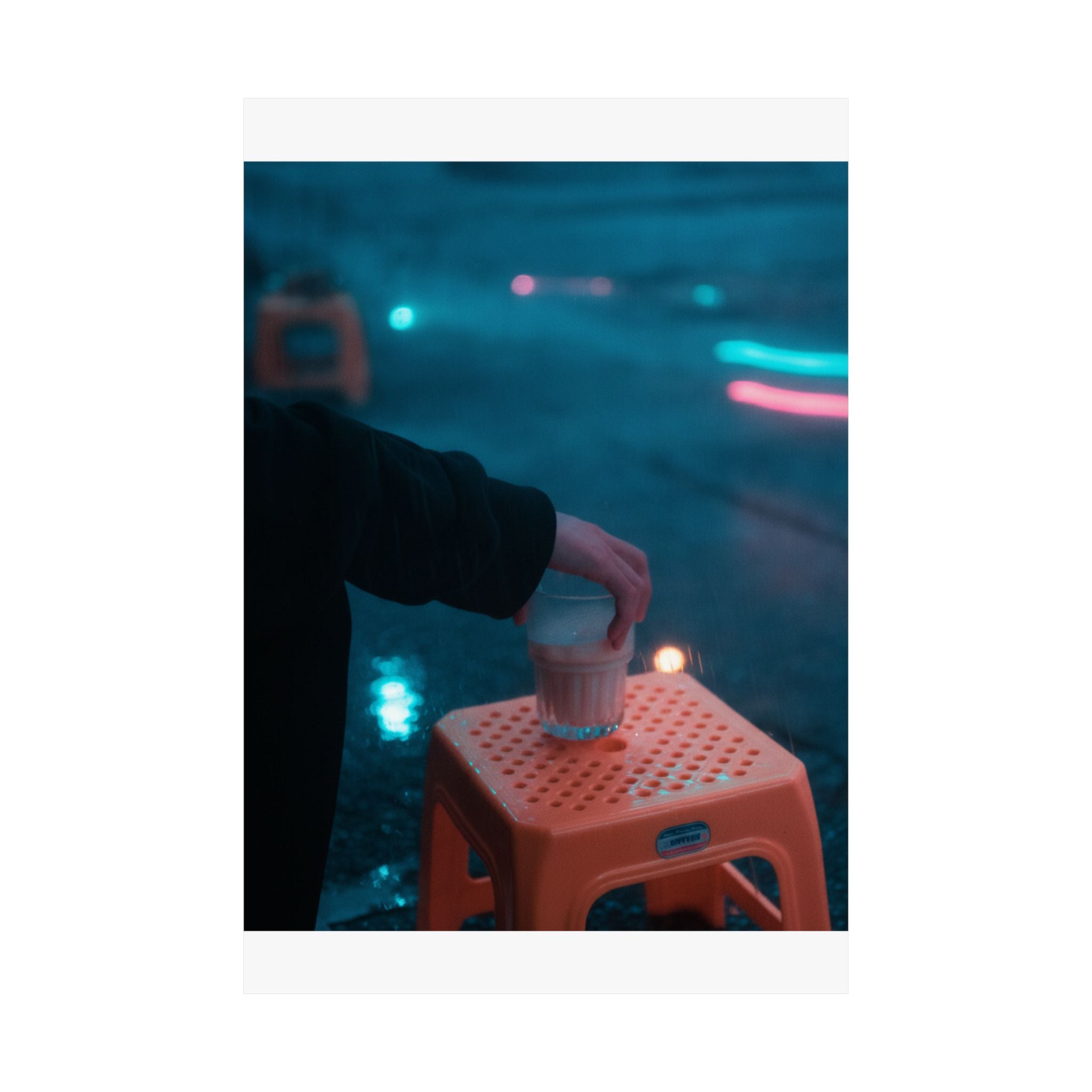 Neon Noir — Person — Matte Poster