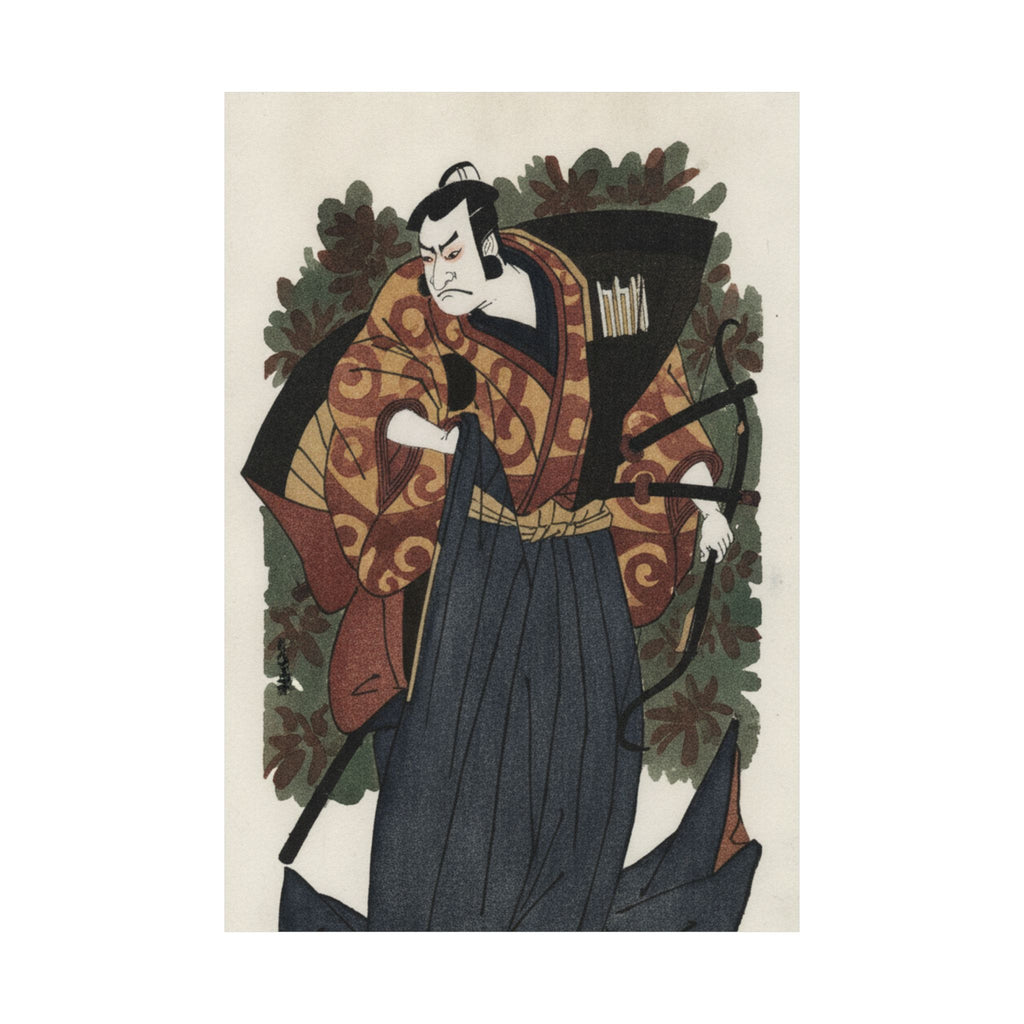 Watercolor — The First Nakamura Nakazo As A Man Of High Rank Attired In Naga-Bakama — Matte Poster