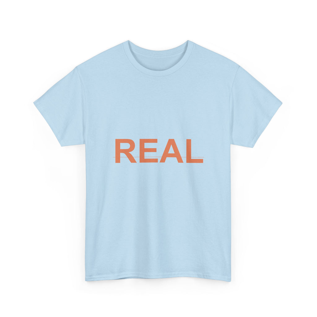 REAL Bold Burnt-Orange Minimal Typography Tee
