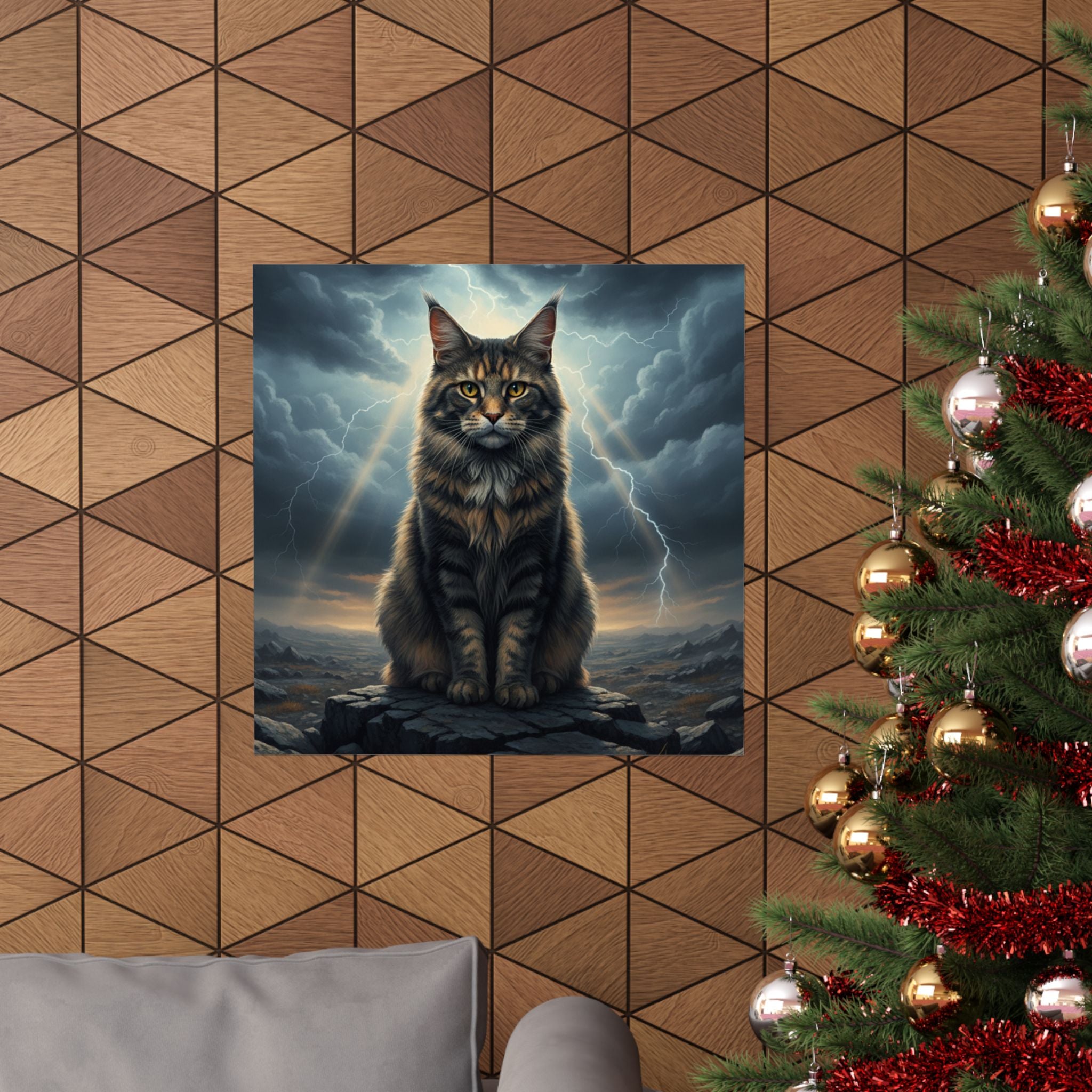Dramatic Storm — Cat — Matte Poster