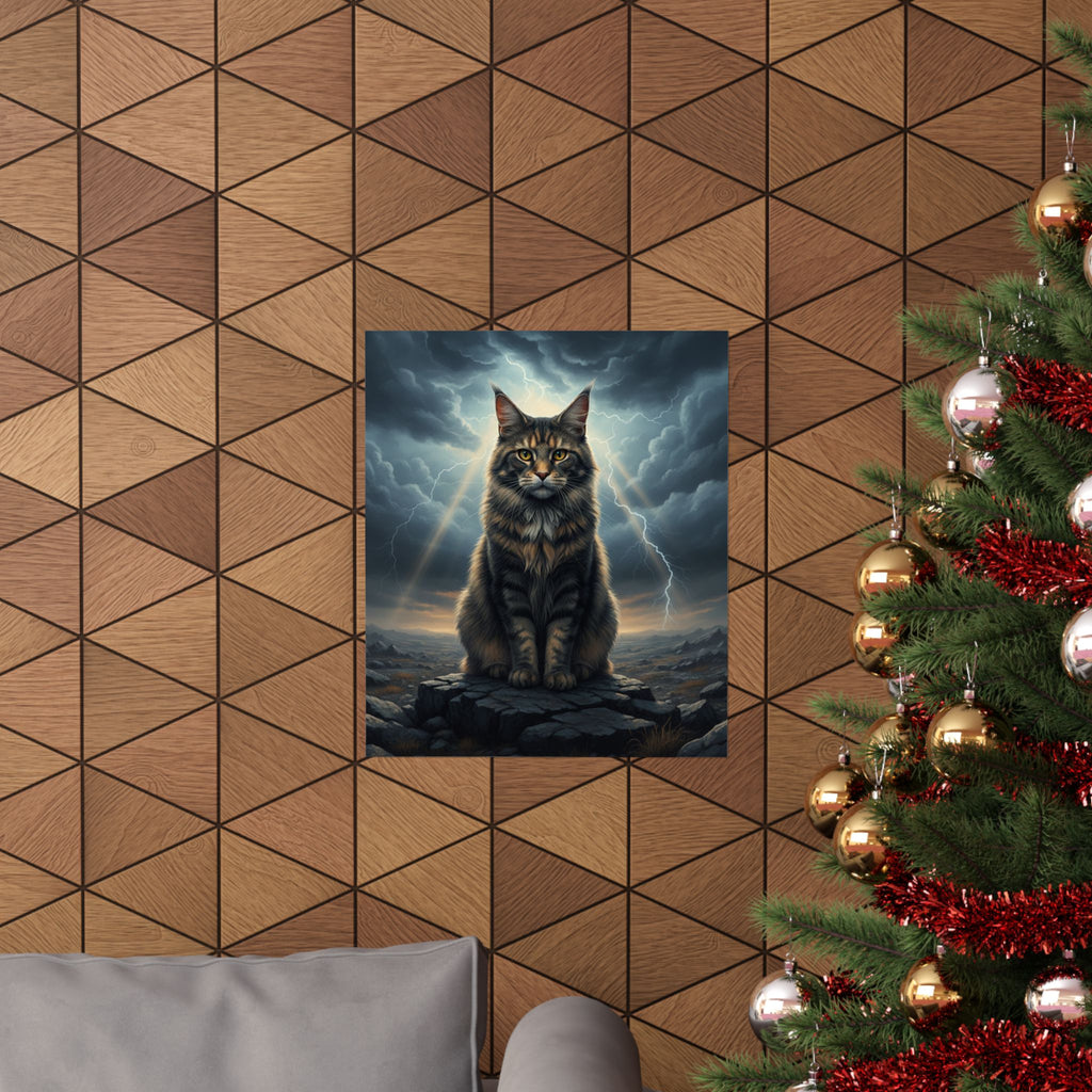 Dramatic Storm — Cat — Matte Poster