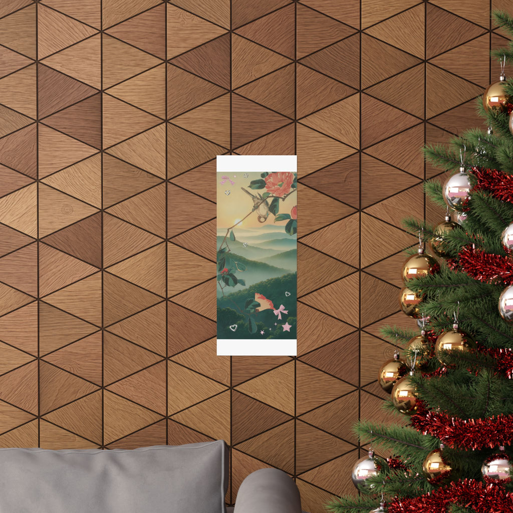 Scenic Nature — Camellia And Bullfinch — Matte Poster