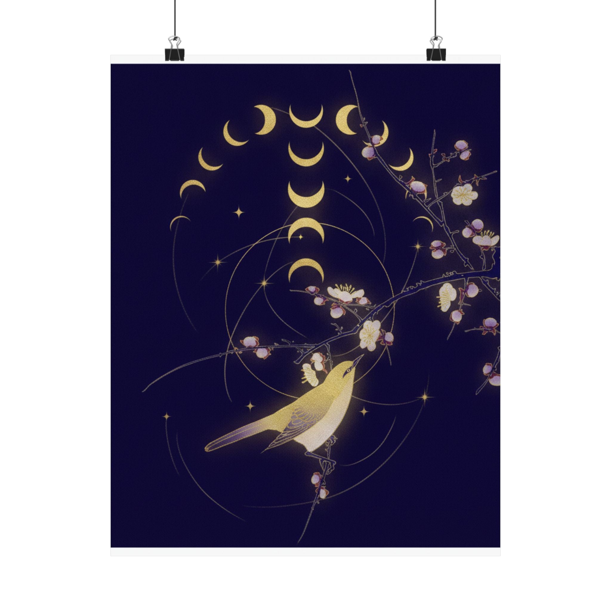 Celestial — New Moon; Nightingale On A Plum Branch — Matte Poster
