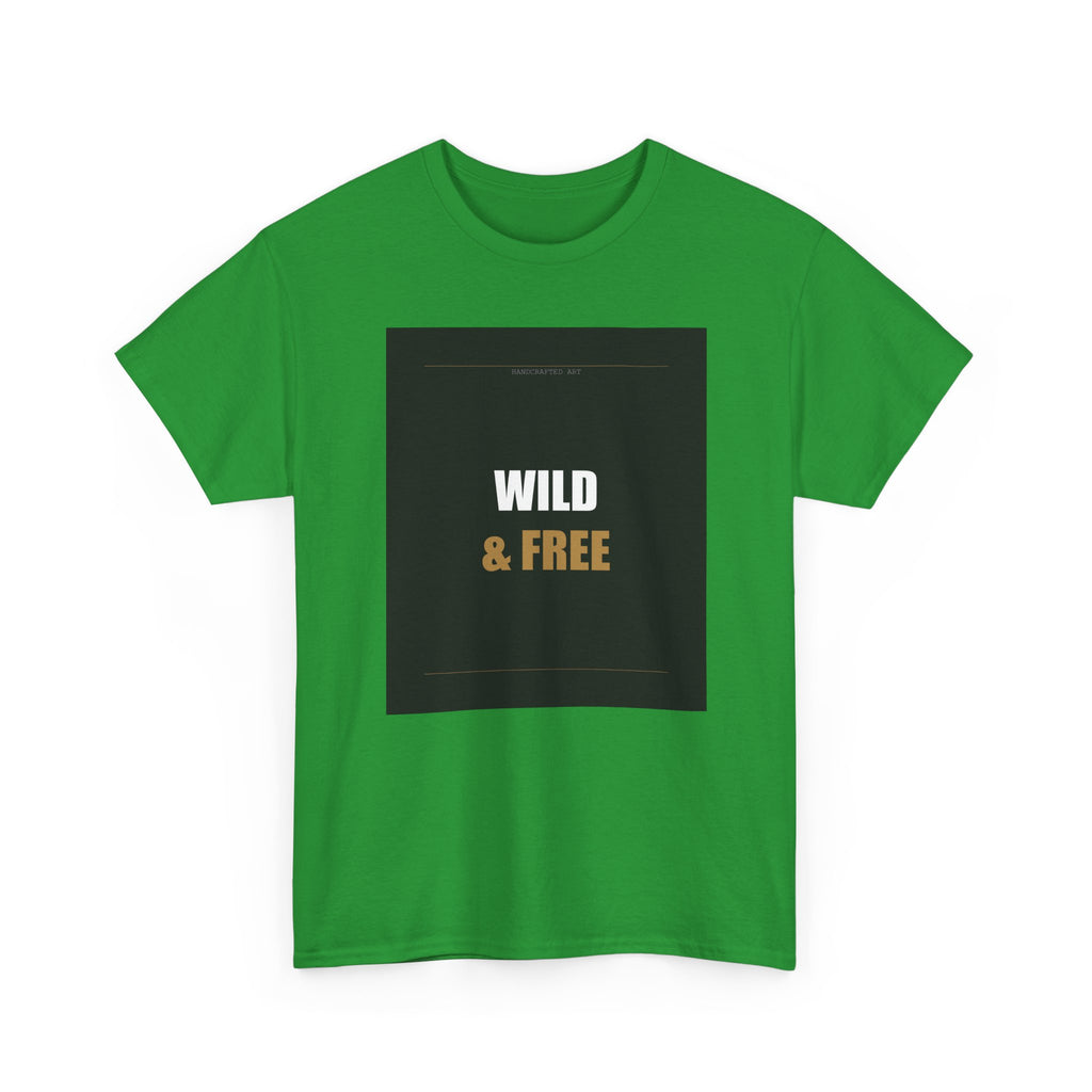 Wild & Free Two-Tone Minimal Typography Graphic Tee