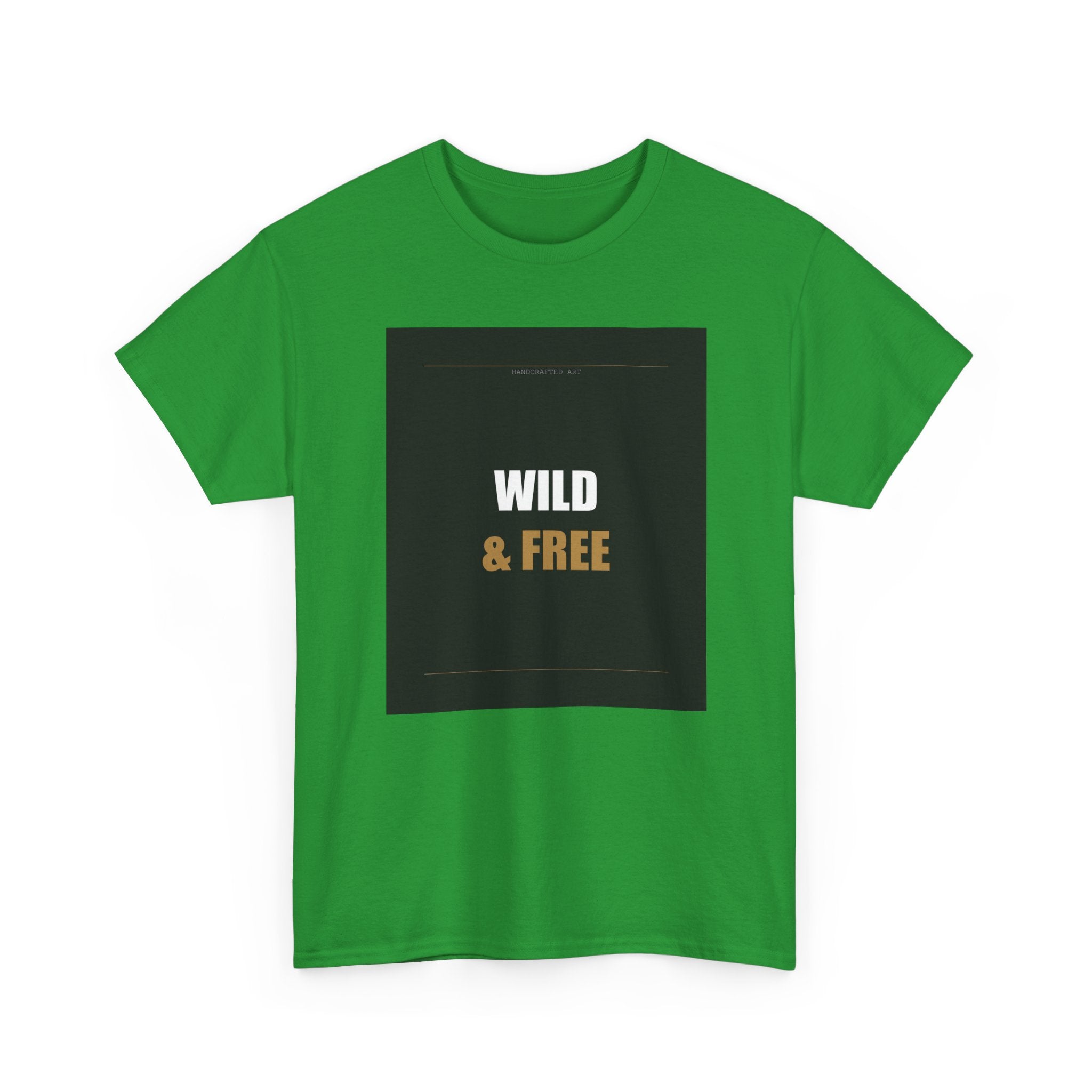 Wild & Free Two-Tone Minimal Typography Graphic Tee