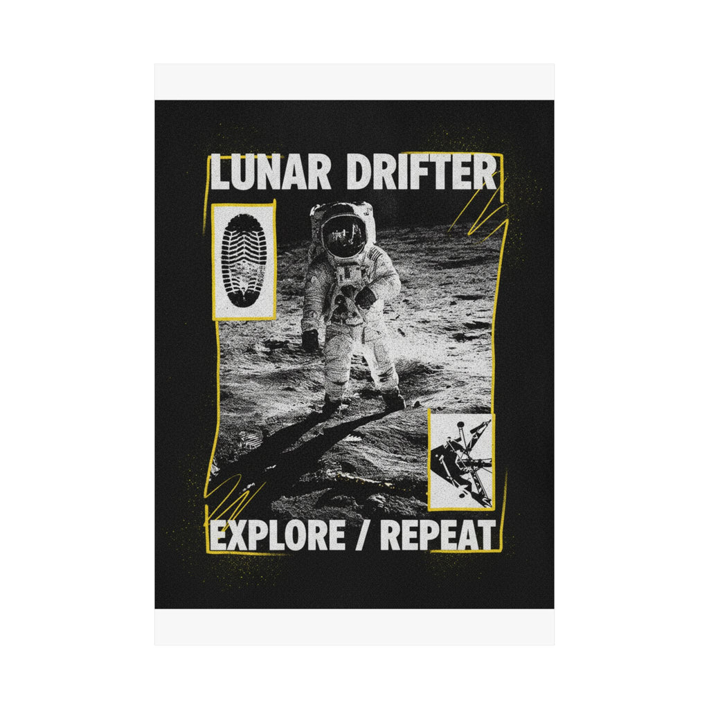 Lunar Drifter Explore / Repeat Astronaut Streetwear Poster