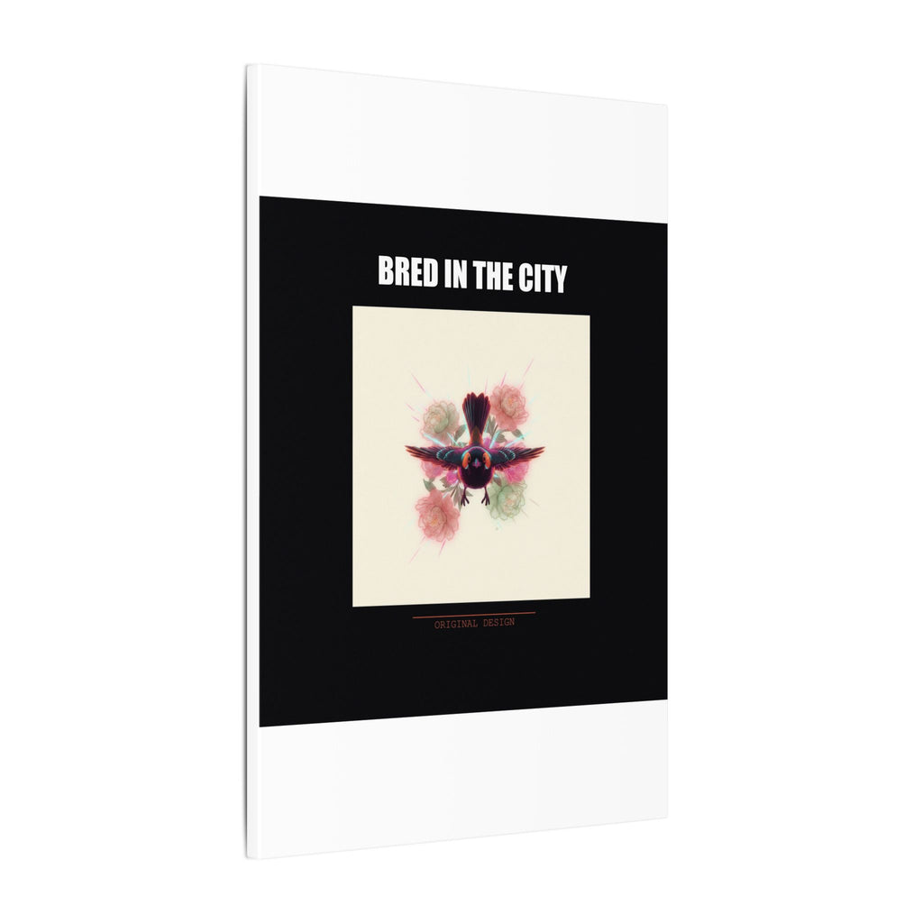 BRED IN THE CITY Flying Bird & Roses Matte Canvas