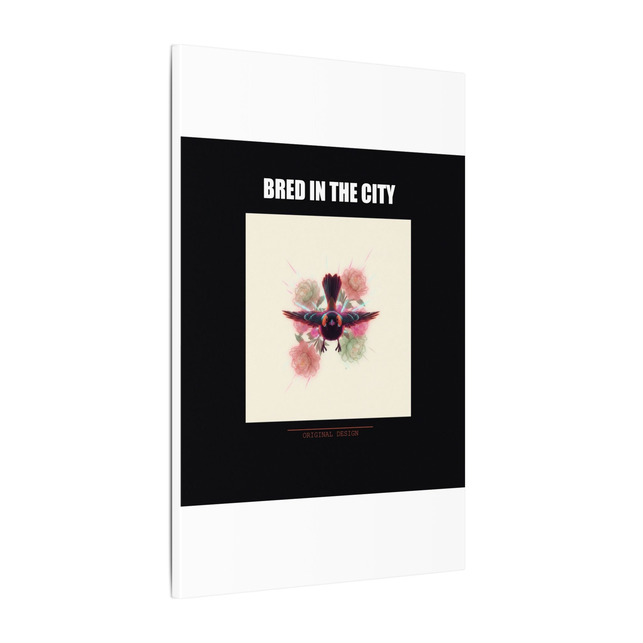 BRED IN THE CITY Flying Bird & Roses Matte Canvas