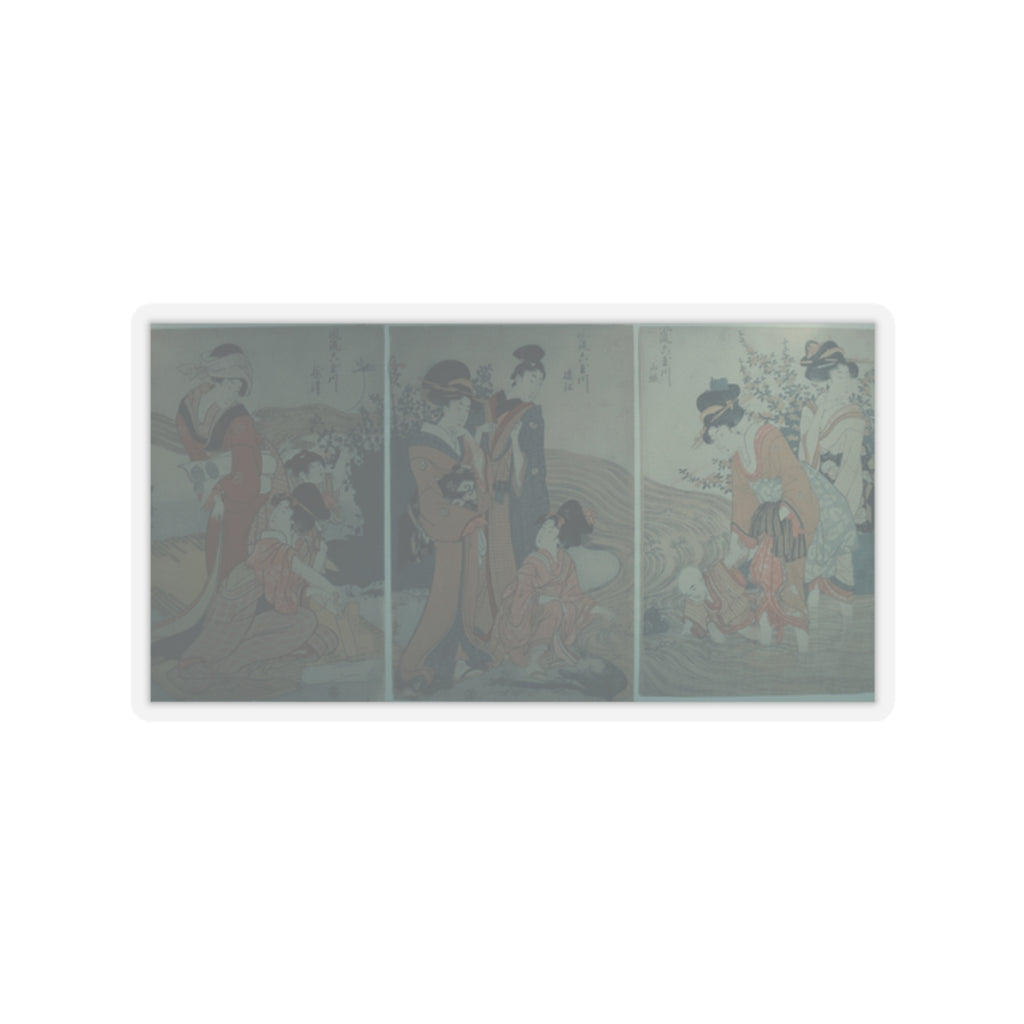 Cinematic — Women And Children On The Banks Of A Stream — Kiss-Cut Sticker