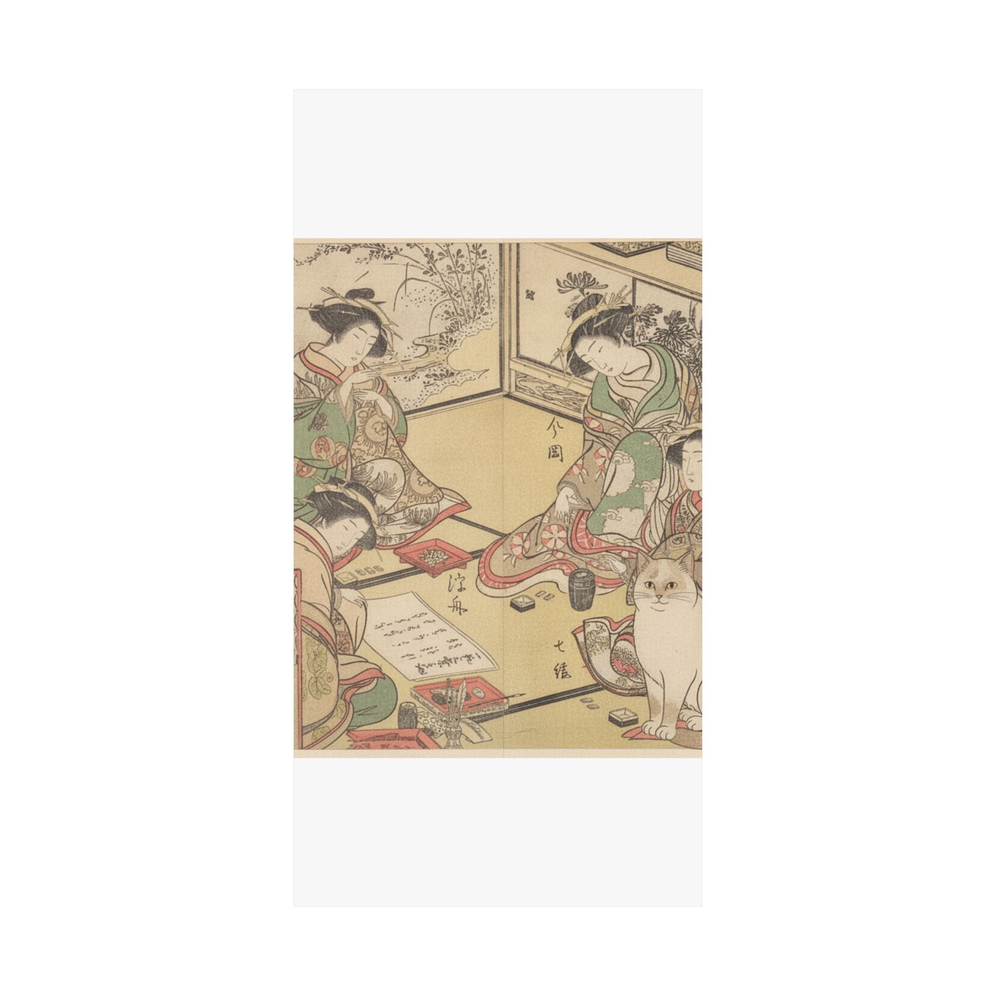 Botanical — Four Oiran Of The House Called Kadokana-Ya Playing The Game Of Ko-Awase (Incense — Matte Poster