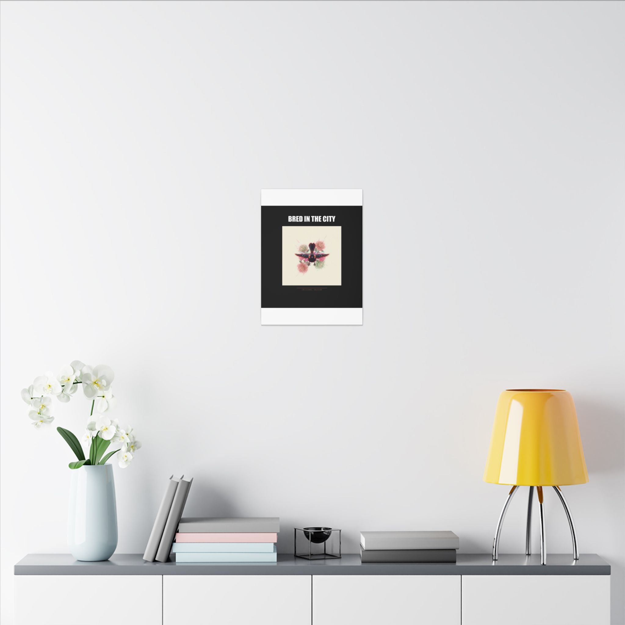 BRED IN THE CITY Flying Bird & Roses Matte Canvas