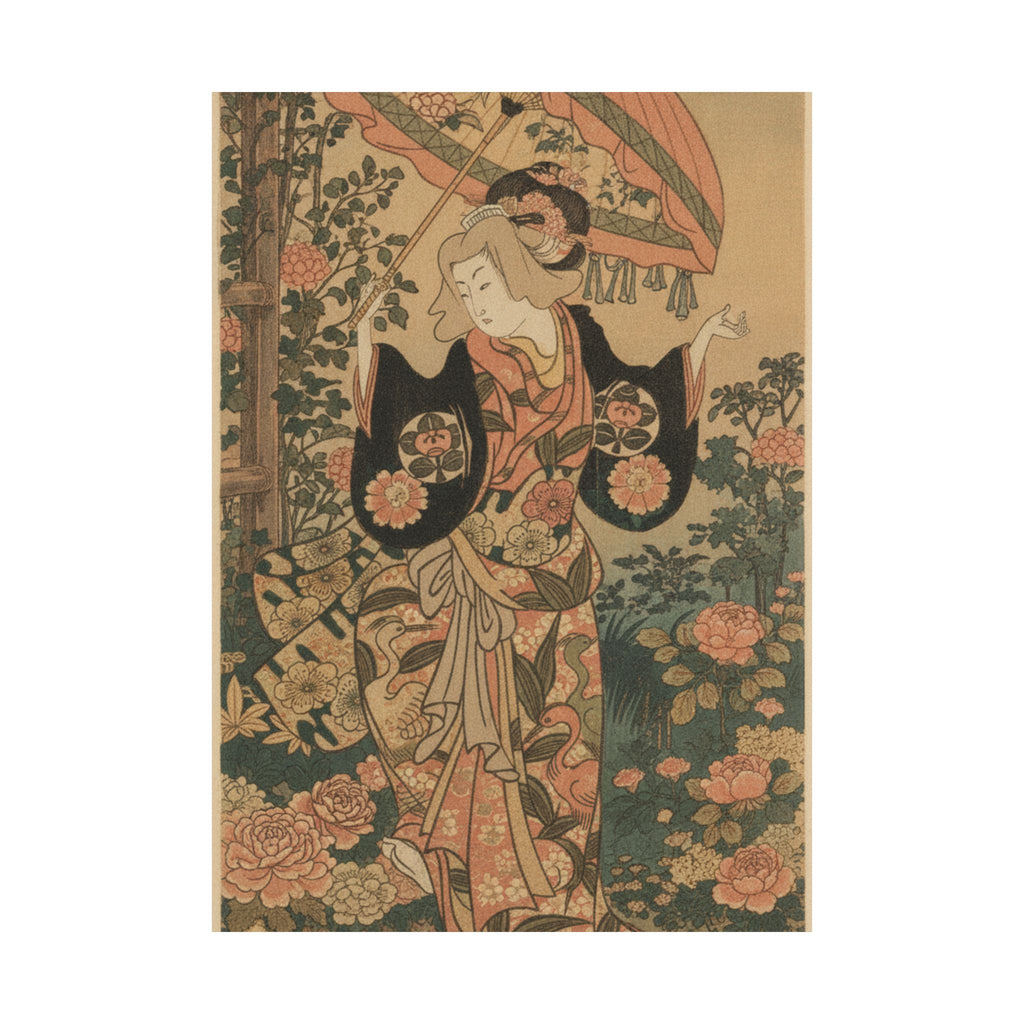 Glitch Culture — The Actor Ichimura Uzaemon Viii 1699–1762 As A Woman With Parasol — Matte Poster