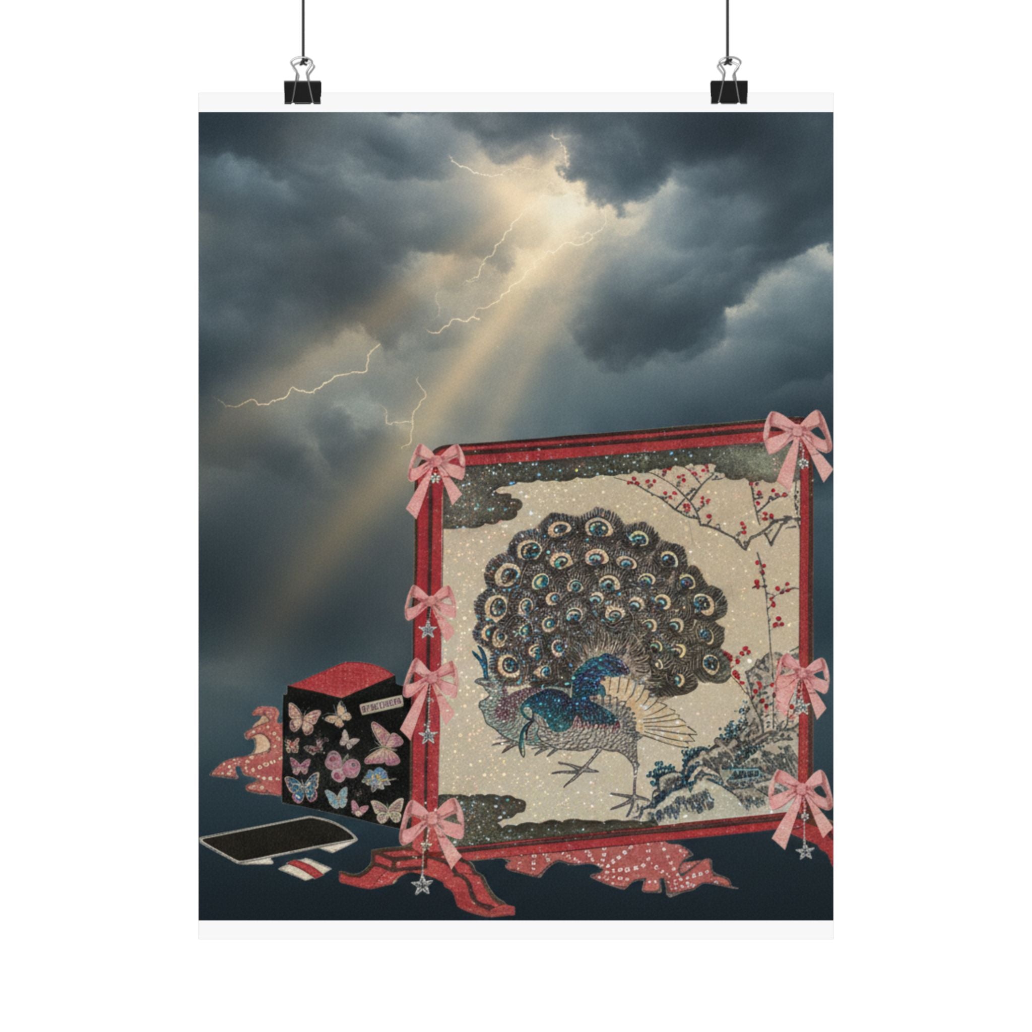 Dramatic Storm — Screen And Lady'S Work-Box — Matte Poster