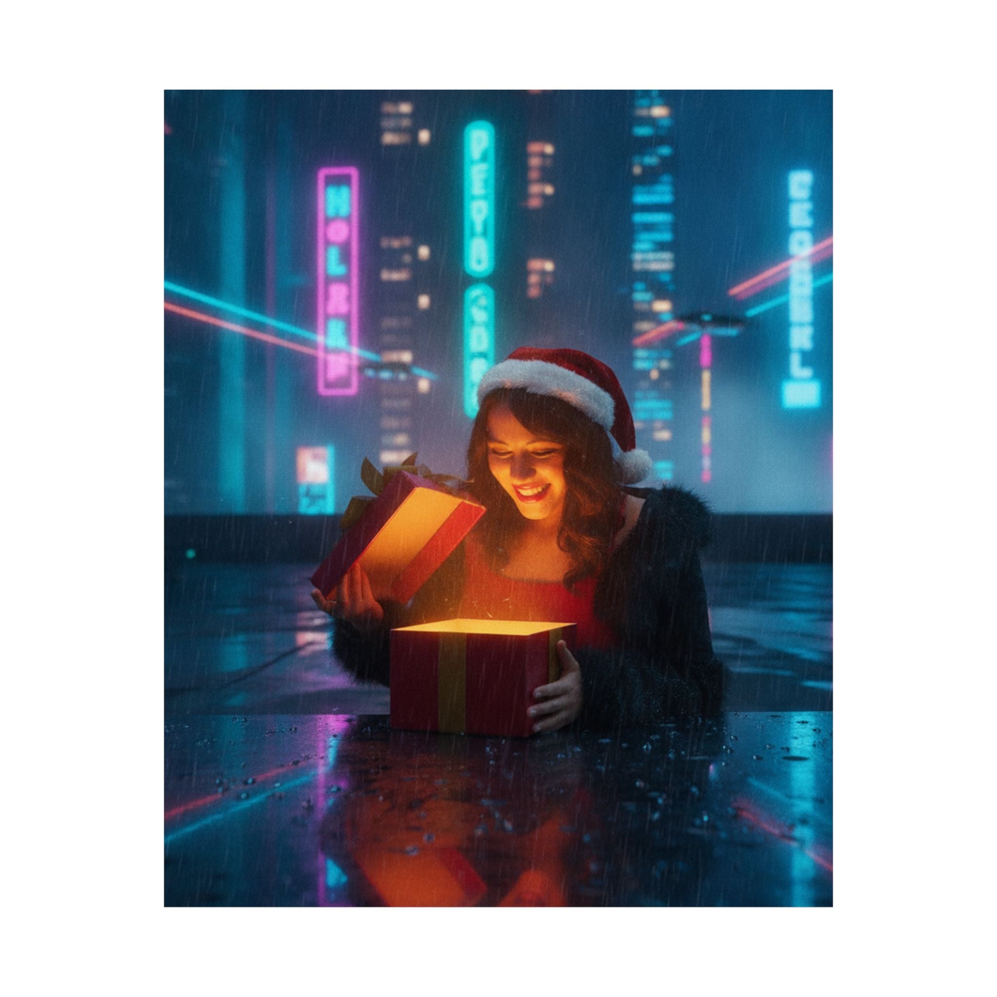 Neon Noir — Person — Matte Poster
