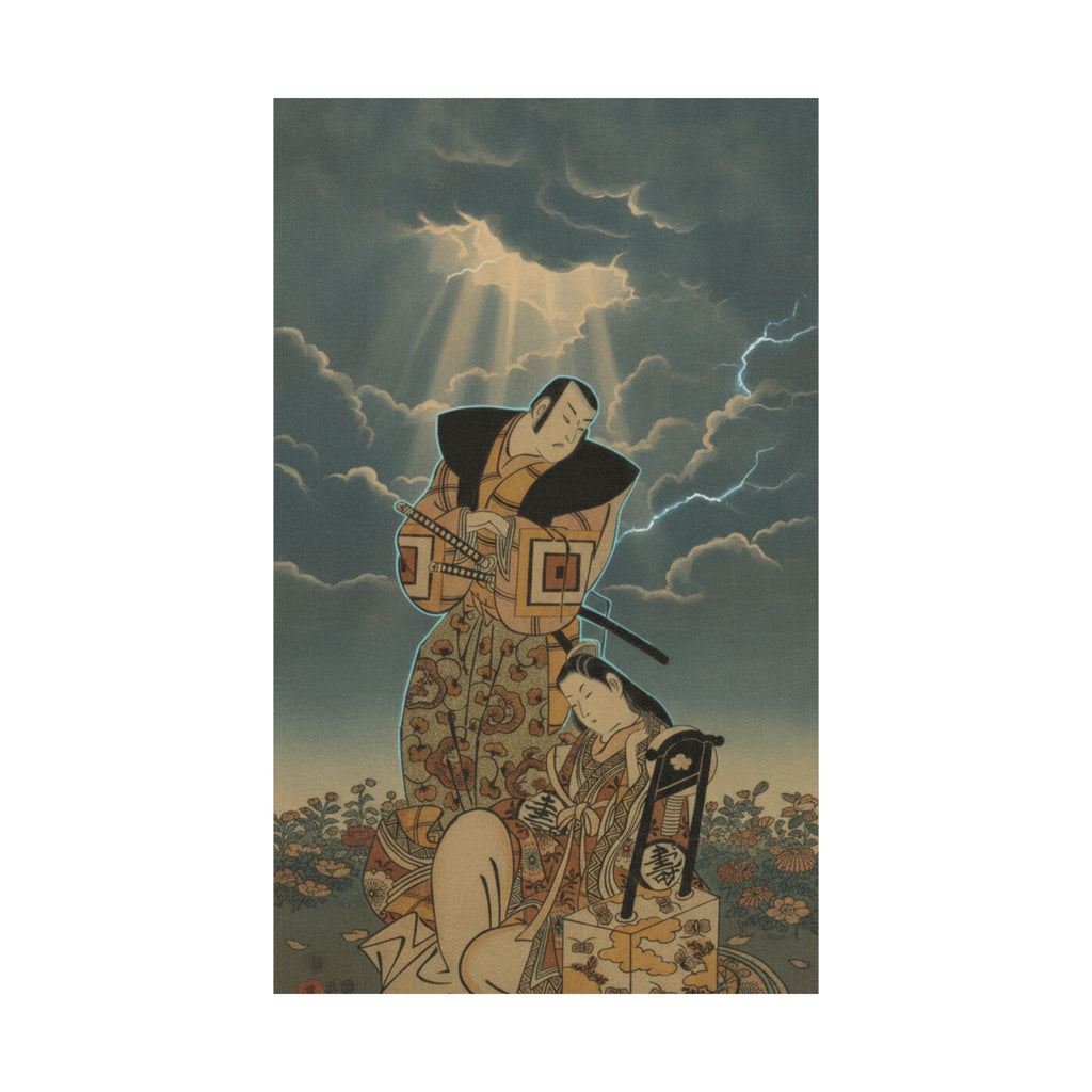 Dramatic Storm — The Actor, Ichikawa Danjuro I, 1660–1704 As A Woman In Unidentified Role — Matte Poster
