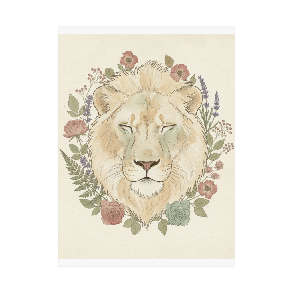 Botanical — Lion — Matte Poster