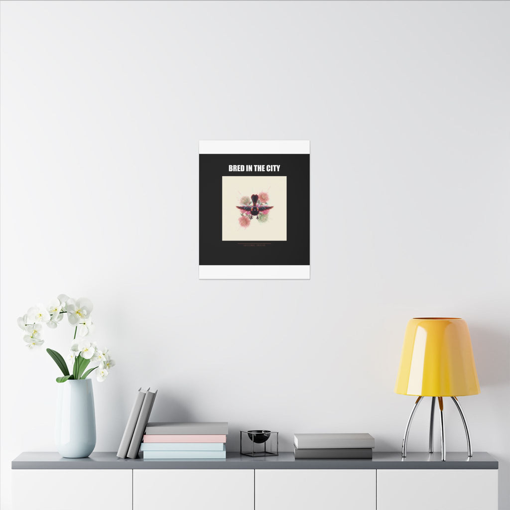 BRED IN THE CITY Flying Bird & Roses Matte Canvas