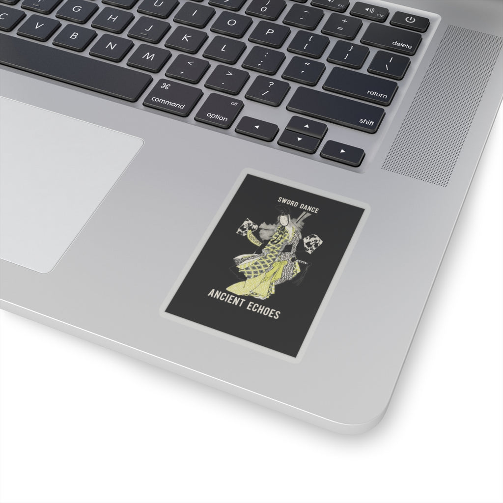 Streetwear Collage — Dancing Girl Wearing A Sword — Kiss-Cut Sticker