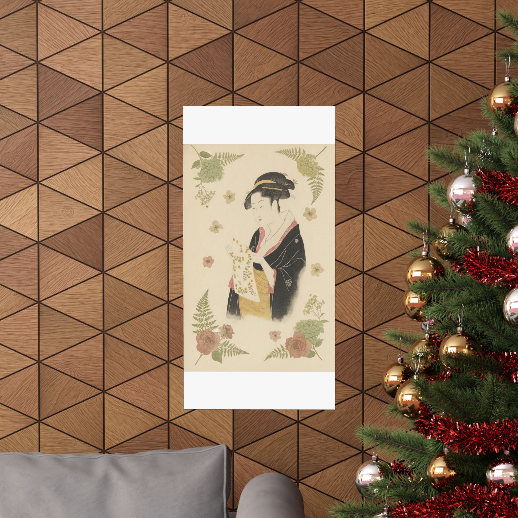 Botanical — The Lady Tomimoto Toyohina Reading A Letter — Matte Poster
