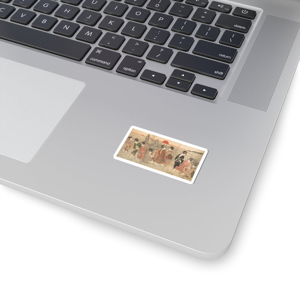 Ecommerce Main — Women Worshipping The Rising Sun Between The Twin Rocks At Ise — Kiss-Cut Sticker