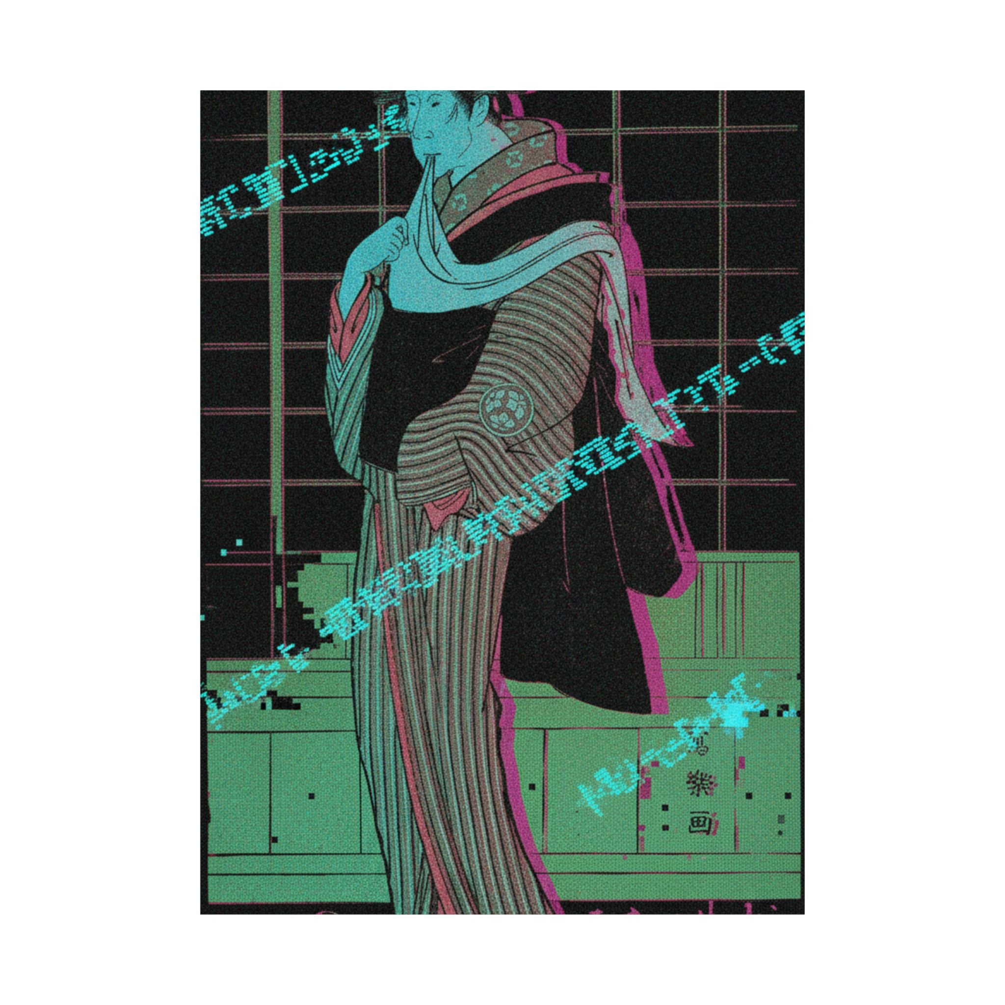 Glitch Culture — Osagawa Tsuneyo Ii As The Hairdresser O-Roku — Matte Poster
