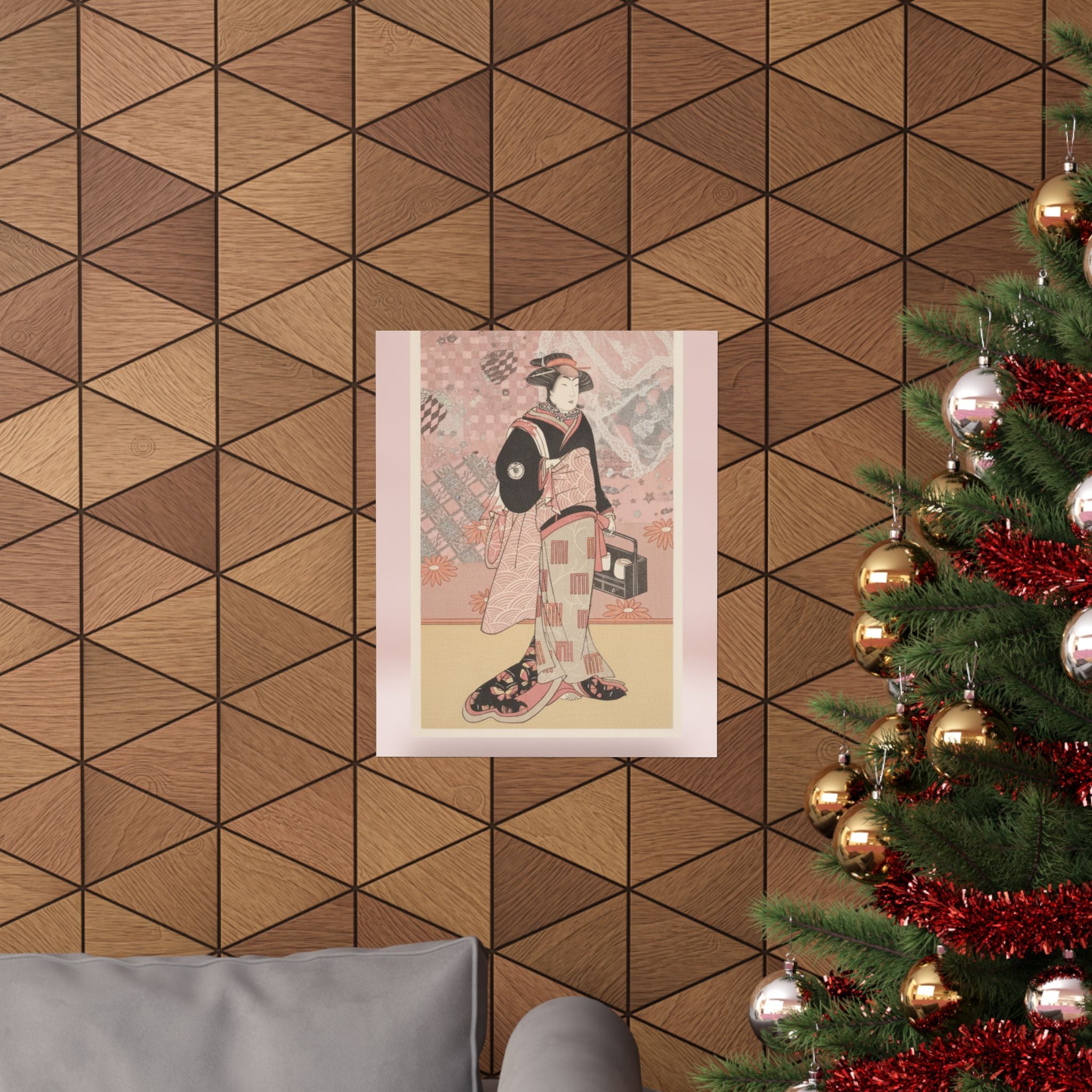 Product Marketing — The Actor Iwai Hanshiro Iv As A Woman In A Black Kimono — Matte Poster