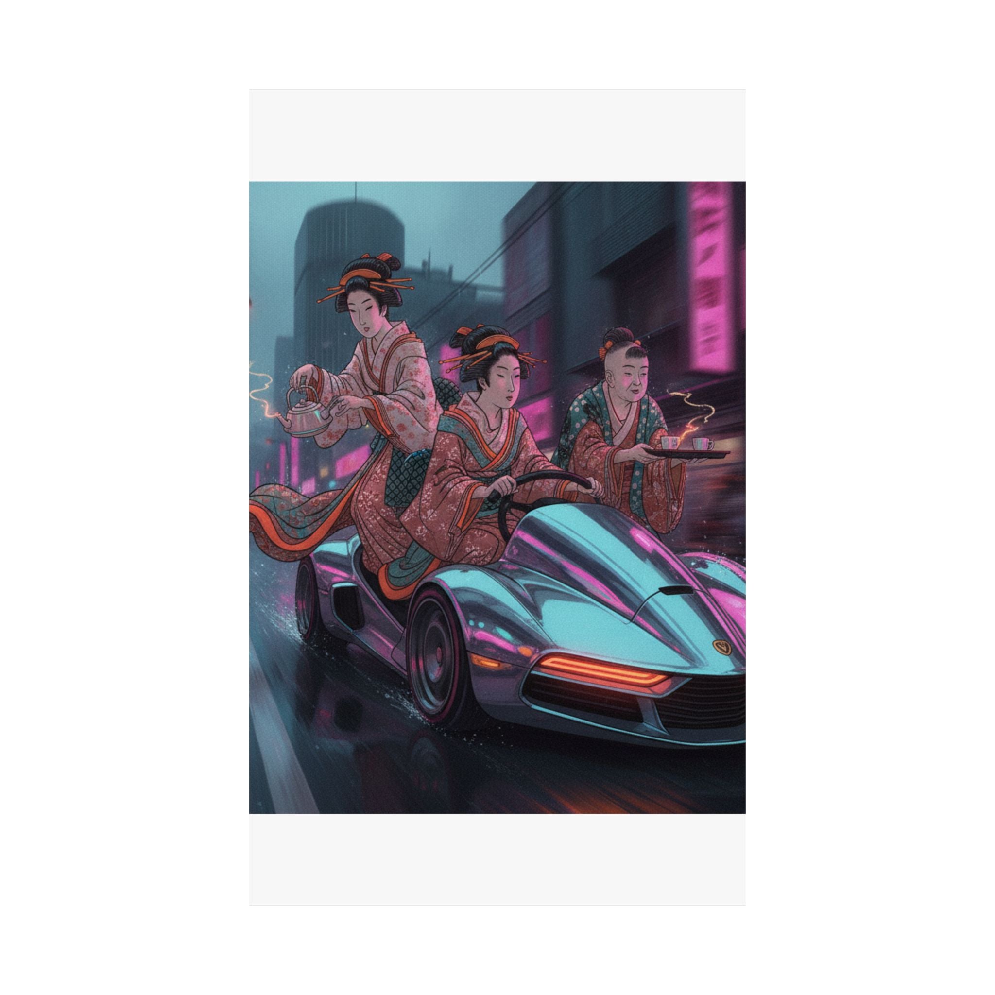 Fast Furious — Two Young Ladies Having Tea Attended By Elderly Servant — Matte Poster