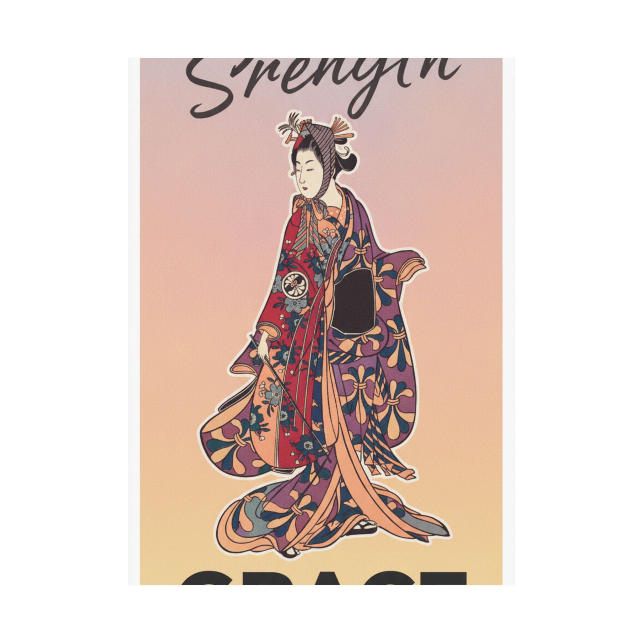 Affirmation — Segawa Kikunojō Ii As A Woman Standing — Matte Poster