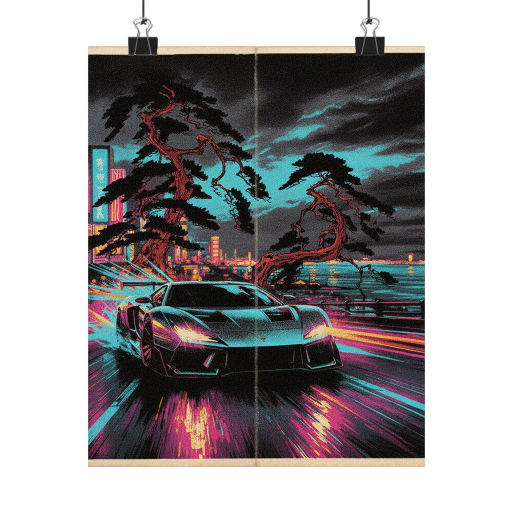 Fast Furious — Shinagawa Hakkei Zaka — Matte Poster
