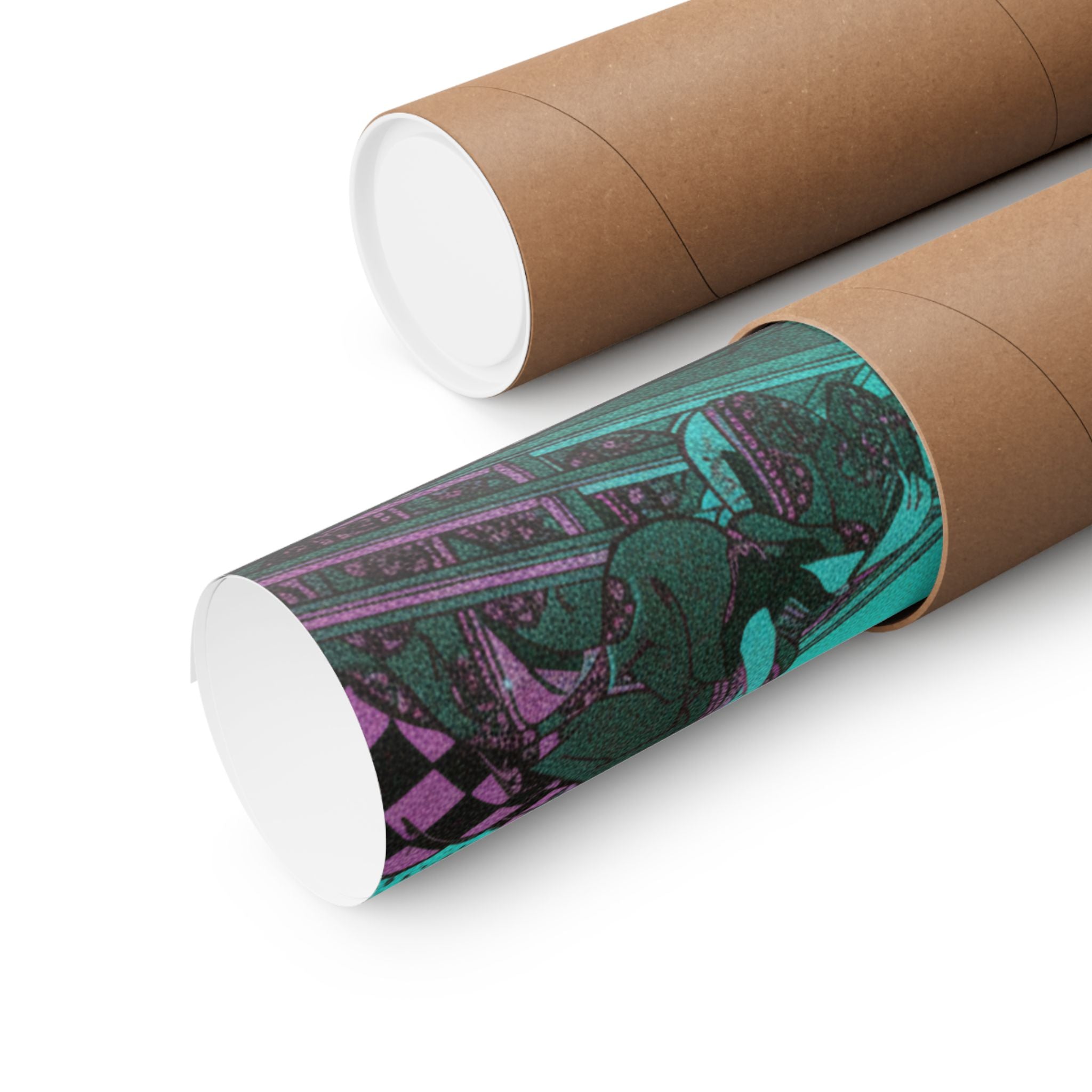Glitch Culture — Courtesan Leaning On The Railing Of A Veranda — Matte Poster