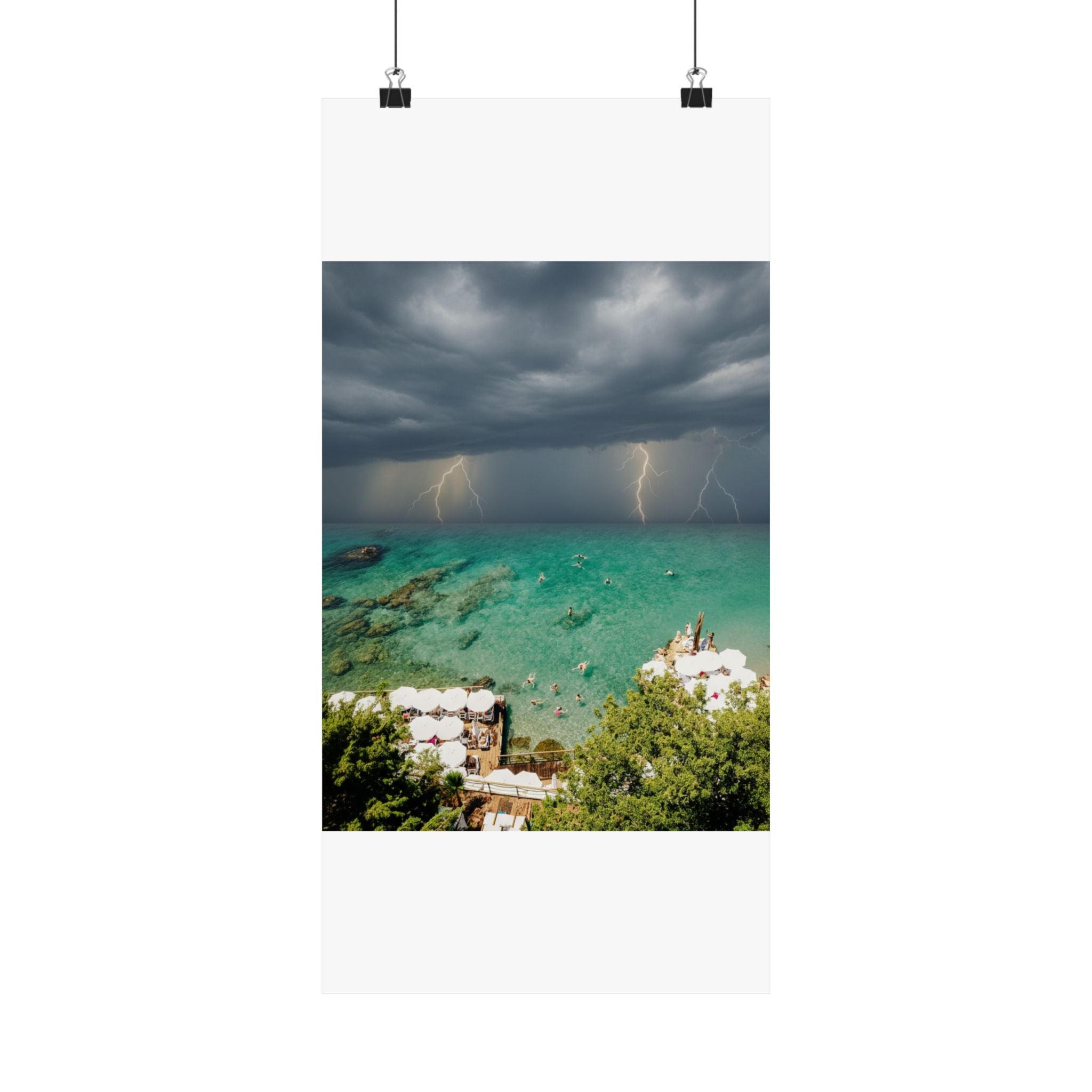 Dramatic Storm — Beach — Matte Poster